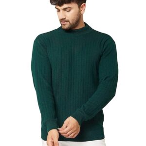 Kvetoo Men High Neck Full Sleeve Winter Woolen Sweater