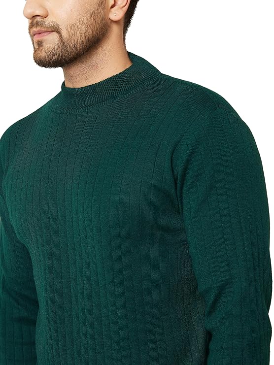 Kvetoo Men High Neck Full Sleeve Winter Woolen Sweater - Image 3
